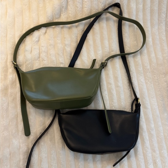 Handbags - Green and Black Crossbody Bags
